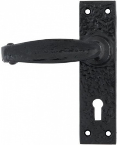 Classic Lever Door Handle on Lock Backplate